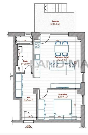 Apartament cu 2 camere, terasa si gradina proprie, zona Lipovei - 9