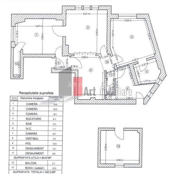 APARTAMENT 4 CAMERE  -PIATA IZVORUL RECE - 10