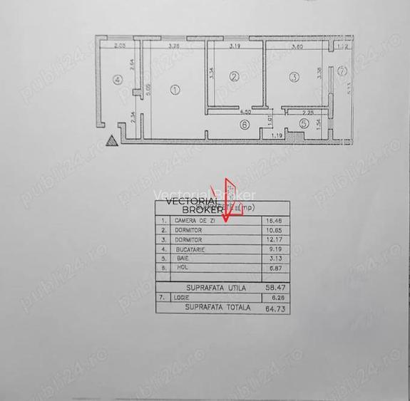 3 camere semidecomandat Piata Iancului - 2