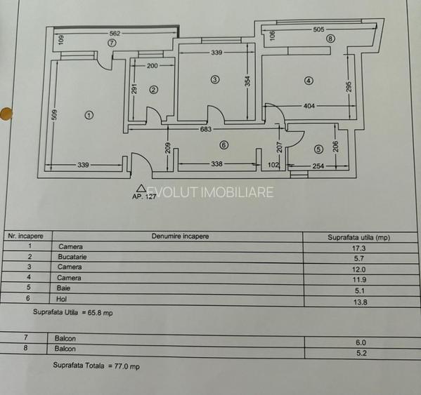 Apartament 3 camere decomandat- zona tomis nord - 15