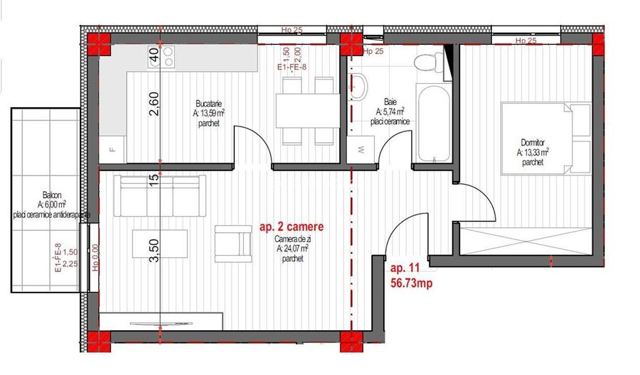 Apartament 2 camere spatios in Europa - 2