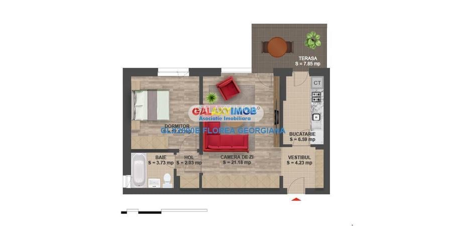 Apartament 2 camere de vanzare Greenfield Residence - 16