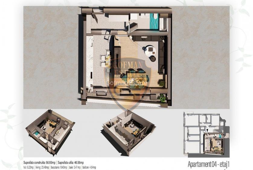 Garsoniera 51.4 mp, Kamsas , ULTIMILE 3 ramase , predare la alb, TVA inclus ! - 3