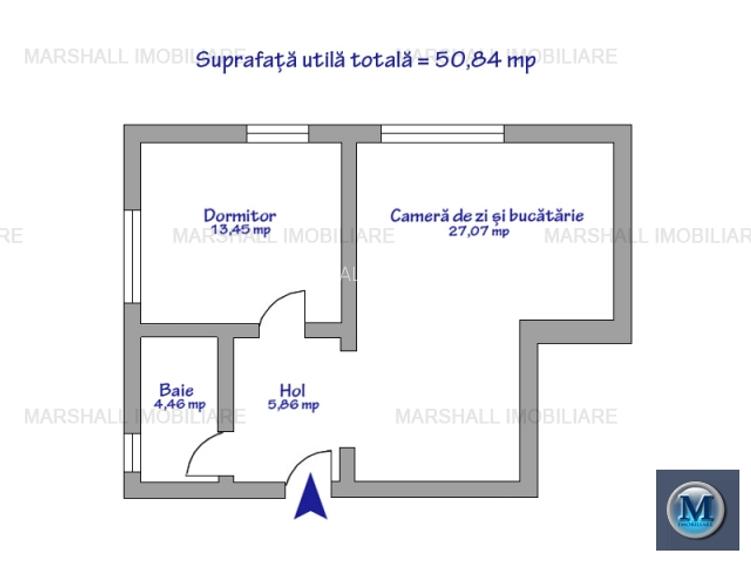 Apartament 2 camere de vanzare, zona Sud, 50.84 mp #15005 - 10