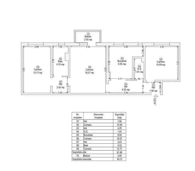 Vand apartament 3 cam/Complexul Studentesc - 10