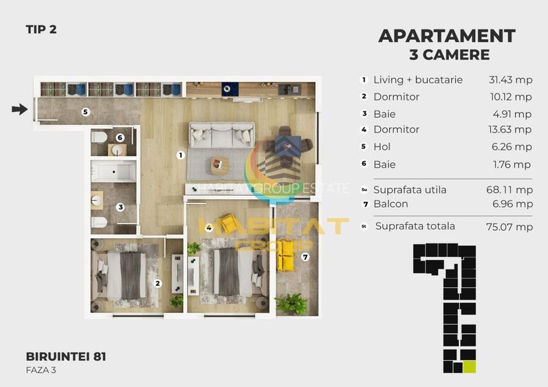 Apartament 3 camere 5 minute de metrou Berceni Mutare Iunie! - 14