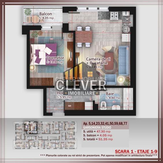 Apartament 2 camere | Open-space | Pallady | Comision 0 - 1