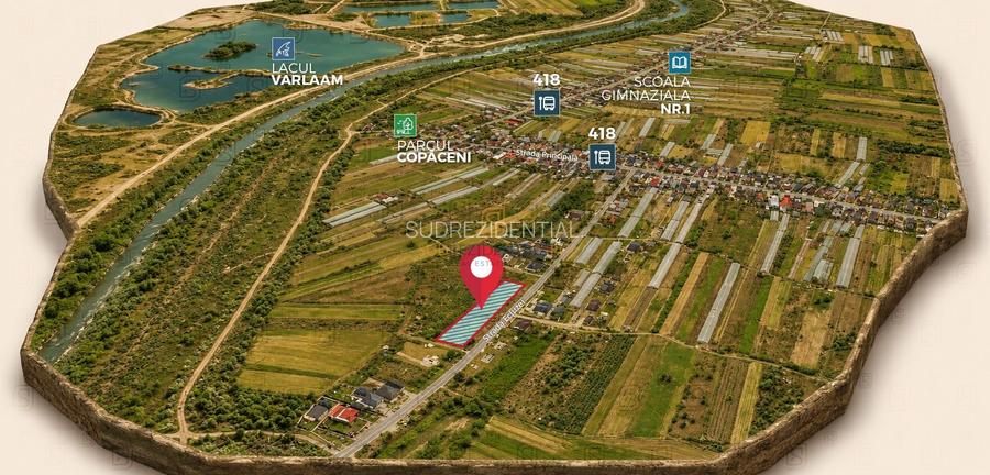Teren intravilan, 705 mp, potential rezidential, Ecluzei, Copaceni, IF - 3