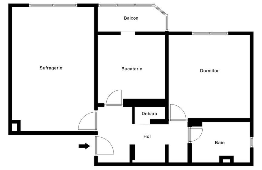 Apartament 2 camere decomandat Gara, stadionul Portul - 13