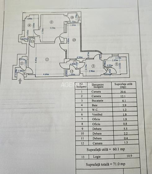 2 camere hochparter/6 renovat bloc risc seismic 1 - 21