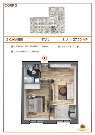 APARTAMENT TIP STUDIO - PROIECT NOU - TVA INCLUS - MILITARI RESIDENCE - 3