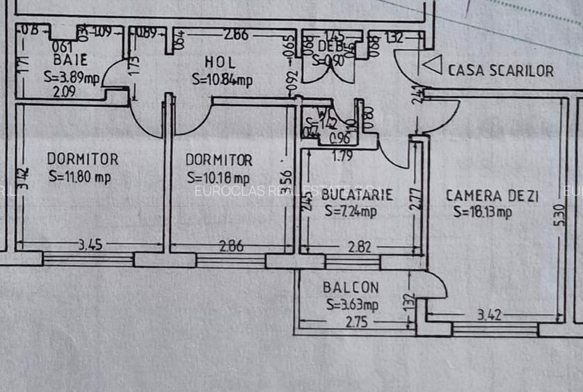 Apartament 3 camere decomandat - Poarta 6 - 110.000 euro (Cod E5) - 7