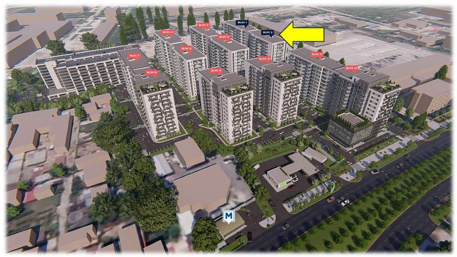 DIRECT Proprietar | 3 Camere HILS PALLADY  mobilat + Loc parcare Teran inclus  - 11