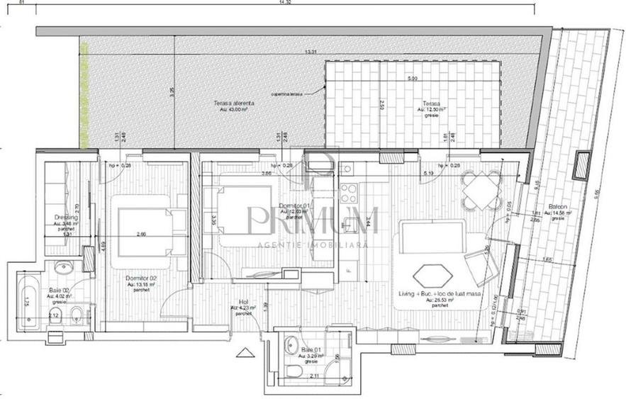 TAKE IONESCU - PENTHOUSE LIFT - 3 CAMERE - 2 BAI - DRESSING - CENTRALA PROPRIE - - 17