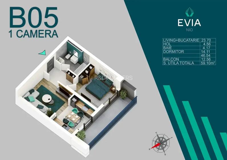 Theodor Pallady Apartament 2 camere Nicolae Teclu - 6