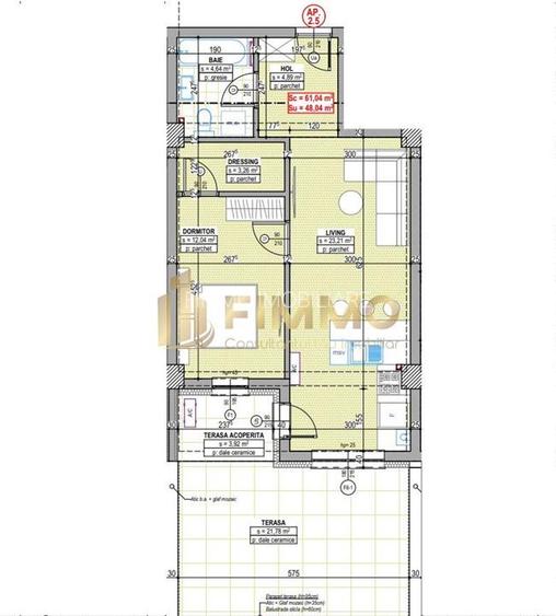 Apartamente 2 cam | 48mp | Terasa 22mp  | Traian Vuia | ID:1582 - 2