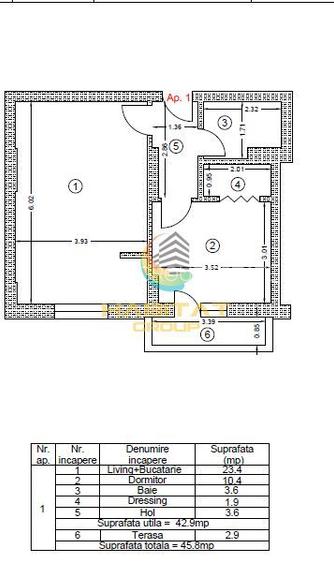 2 Camere Popești-Leordeni | Bloc 2022 | 10 min Metrou | Mobilat & Utilat | 91.90 - 6