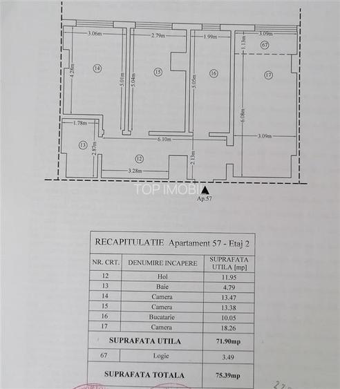 Apartament 3 camere decomandat- Capat CUG, Visoianu - 2