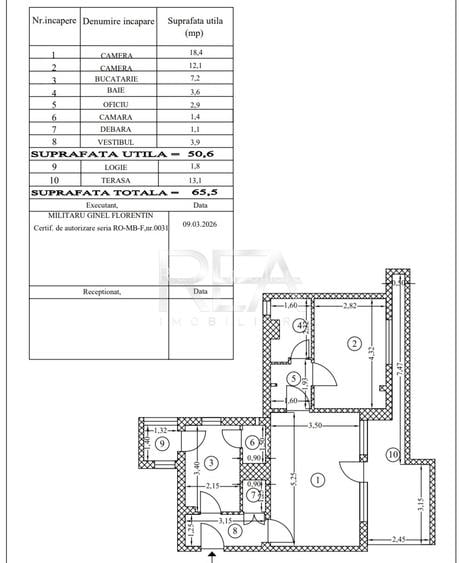 2 camere, 65 mp, anvelopat-Lujerului - 10