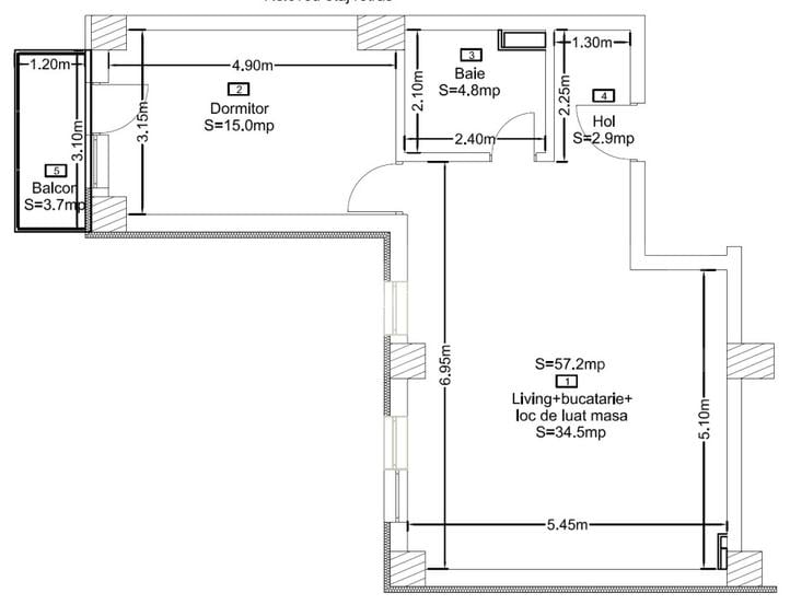 Apartament 2 camere, 57mp, bloc nou, zona Corneliu Coposu - 3