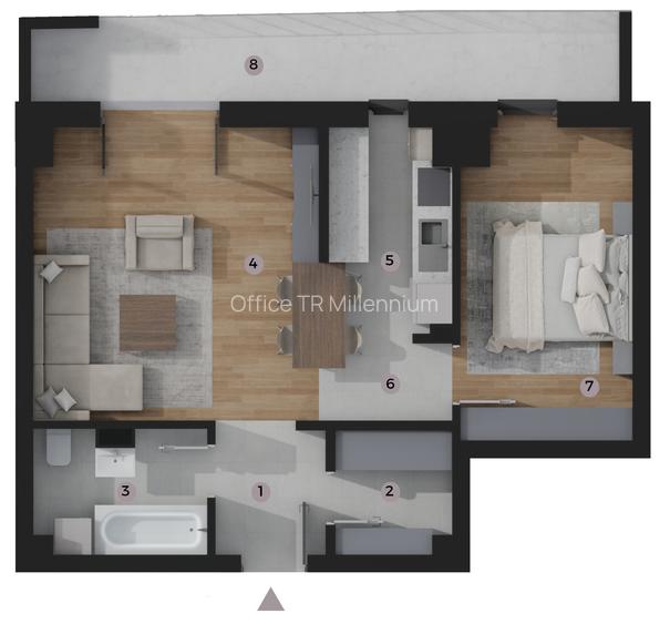 Apartament 2 Camere TIP B08, suprafață 64,60 m2, Zona Tatarasi-Venetia - 2