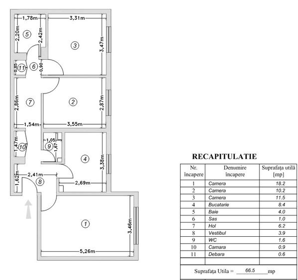 Chirie Apartament 3 Camere Parter–Ideal Birou,Studio sau Activitati Profesionale - 13