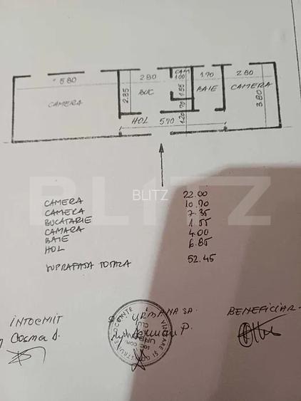 Apartament 2 camere, decomandat, 52,45 mp, Manastur, zona Taberei - 9