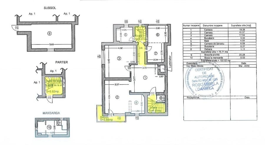 Piata Alba Iulia - Unirii, adiacent, apartament in vila - 13