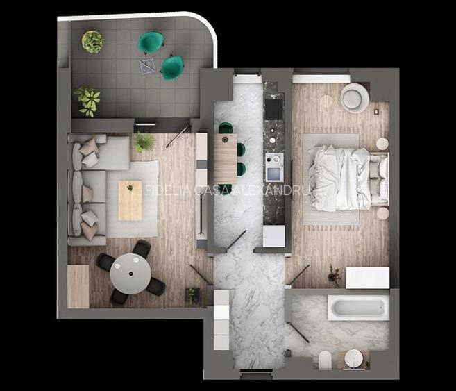 Apartament Nou 2 camere  de vanzare  Galata, - 2