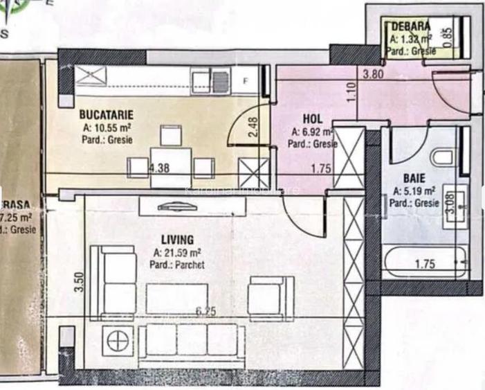 Vanzare garsoniera decomandata ,etaj intermediar  Urban Tractorul - 9