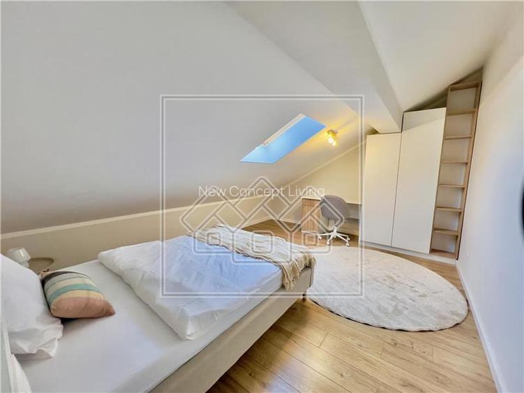 Penthouse mobilat complet, 4 camere si balcon, intabulat - 11