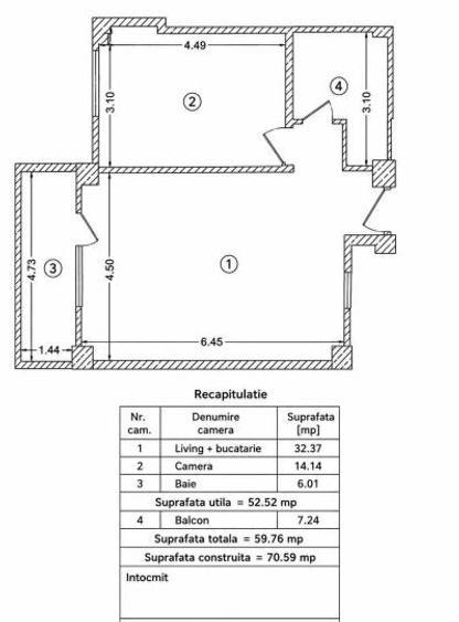 Apartament 2 camere 60 mp/ Bucurestii Noi - 1
