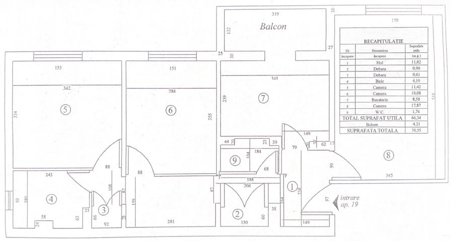 3 Camere, 70mp total, Et. 4/4 cu Acoperis, Izolat, An 1987, Brazda, Proprietar - 15