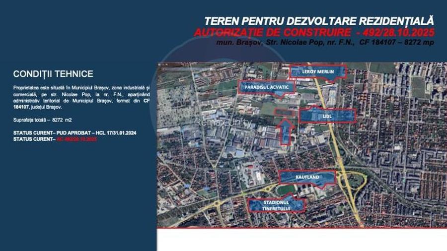 Teren dezvoltare rezidențială 8,272mp Brasov/AUTORIZATIE DE CONSTRUIRE - 3