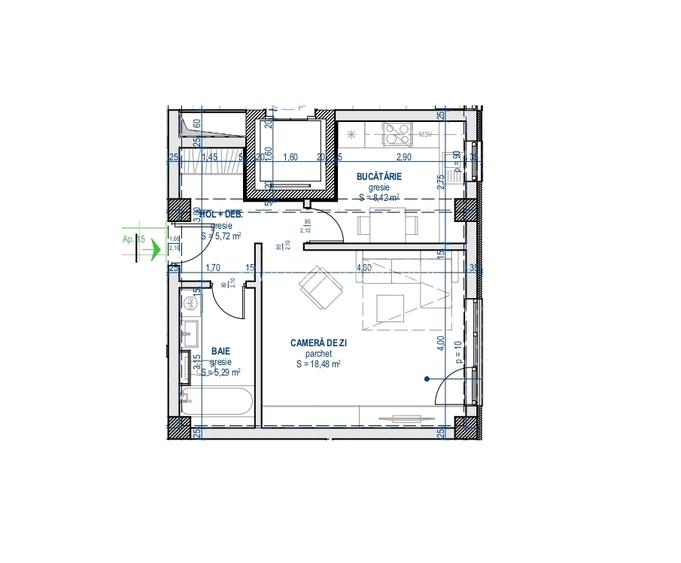1 cameră | Etaj 2 | Centru – NYBO Residence, Iași - 1