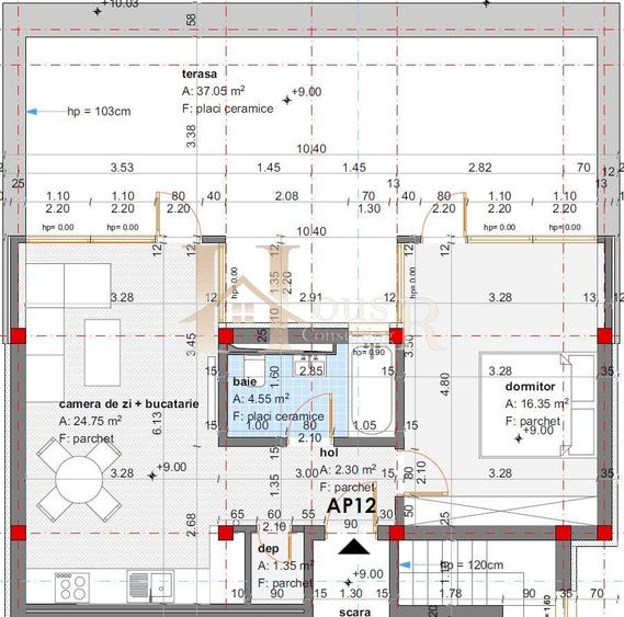 Penthouse in Braytim, terasa de 37 mp !
