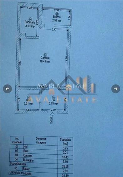 Apartament 1 camera | 32 mp, Et.9 - Zona Circumvalatiunii - 9