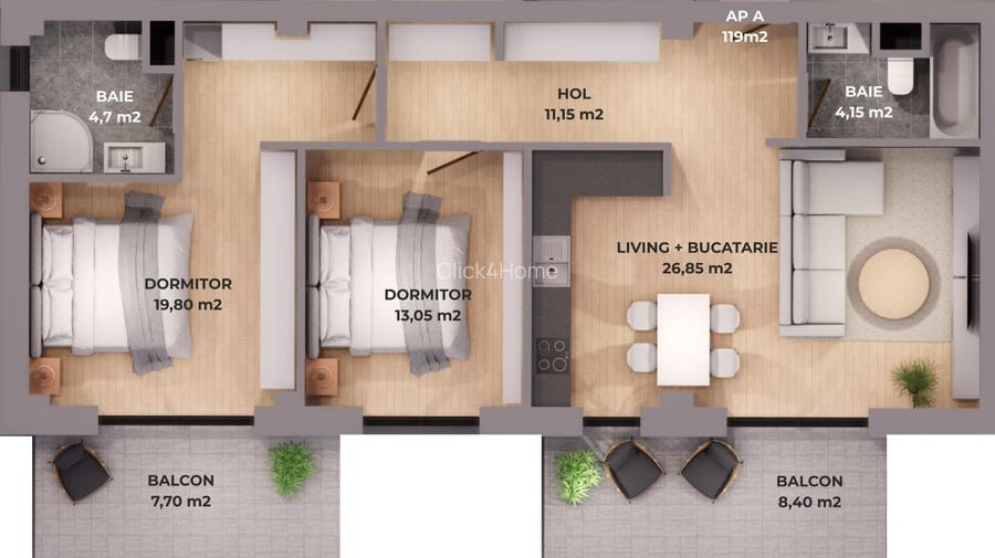 Apartament finalizat în Residence5, lângă pădurea Băneasa și școlile private - 1