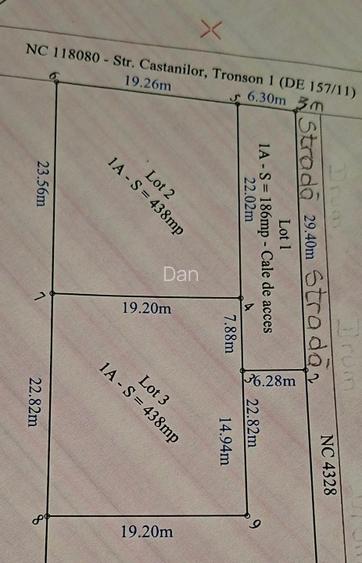   Proprietar vand 4 Loturi  de  Teren de 635 m  cu 29 m Latime .  - 10