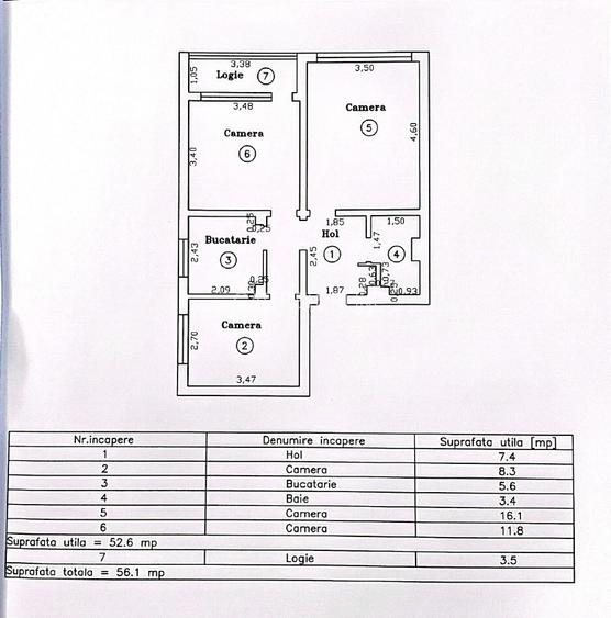 🏠 Apartament 3 camere de vânzare – zona Sala Olimpia- 5353 - 17