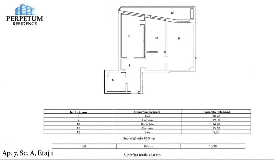 Tomis Nord - Vanzare apartament decomandat cu 2 camere, bloc nou. - 8