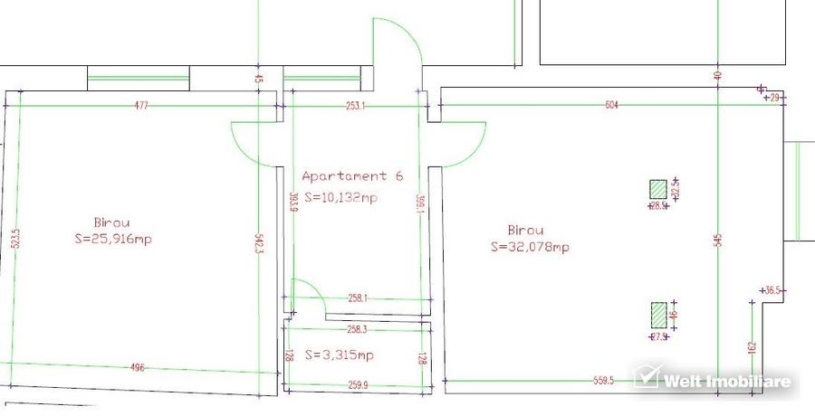 Spatiu 72mp, 2 incaperi + receptie, Centru - Regele Ferdinand - 4