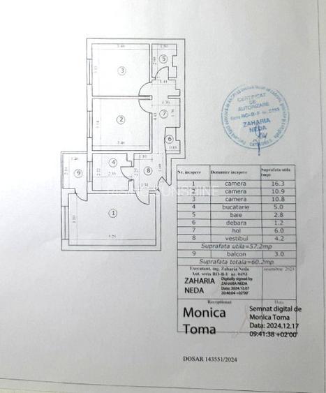 3 camere | etaj 4 | decomandat | Crangasi | Calea Giulesti - 9