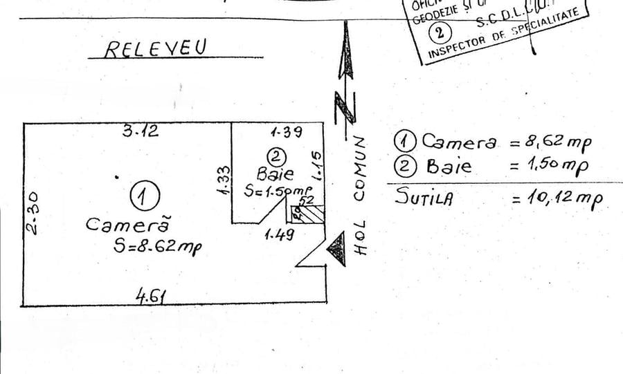 11.500 Euro Garsonieră de vânzare – Micro 19, etaj 2/4 - 3