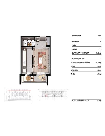 Garsonieră / Priveliste Panoramica / Zone Comerciale - 1