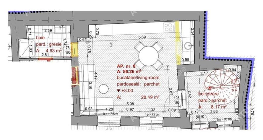 Apartament la cheie cu 2 camere constructie noua zona Centrala - 3