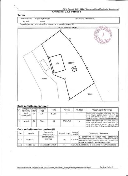Vand casa cu teren 3384mp  in Barsanesti - 2