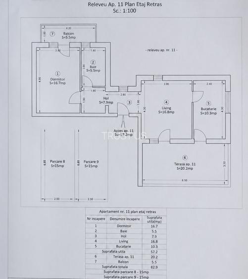 COMISION 0% | 2 Camere Giroc | 57,2 mp | Terasa 20,2 mp | 2 parcari - 12