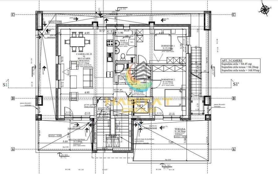 3 camere Penthouse Nou Vitan Fizicienilor cu lift interior - 9