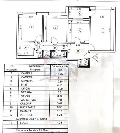 APARTAMENT 3 CAM, SOS. BERCENI P. SUDULUI APAR.PATRIEI - 2